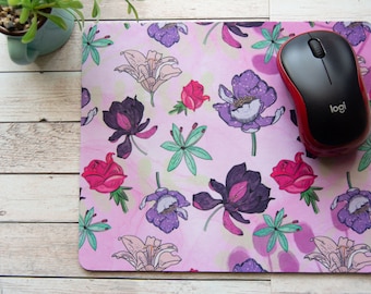 Pink Floral Mouse mat