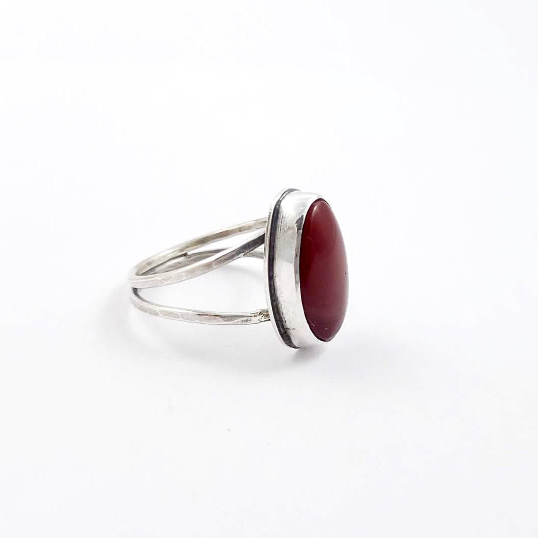 Rosarita Ring Deep Red Gemstone Ring Crimson Ring Statement - Etsy