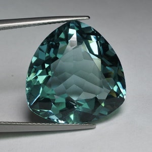 17.40 ct. Big size trillion portuguese cut paraiba blue tourmaline Hand Cut