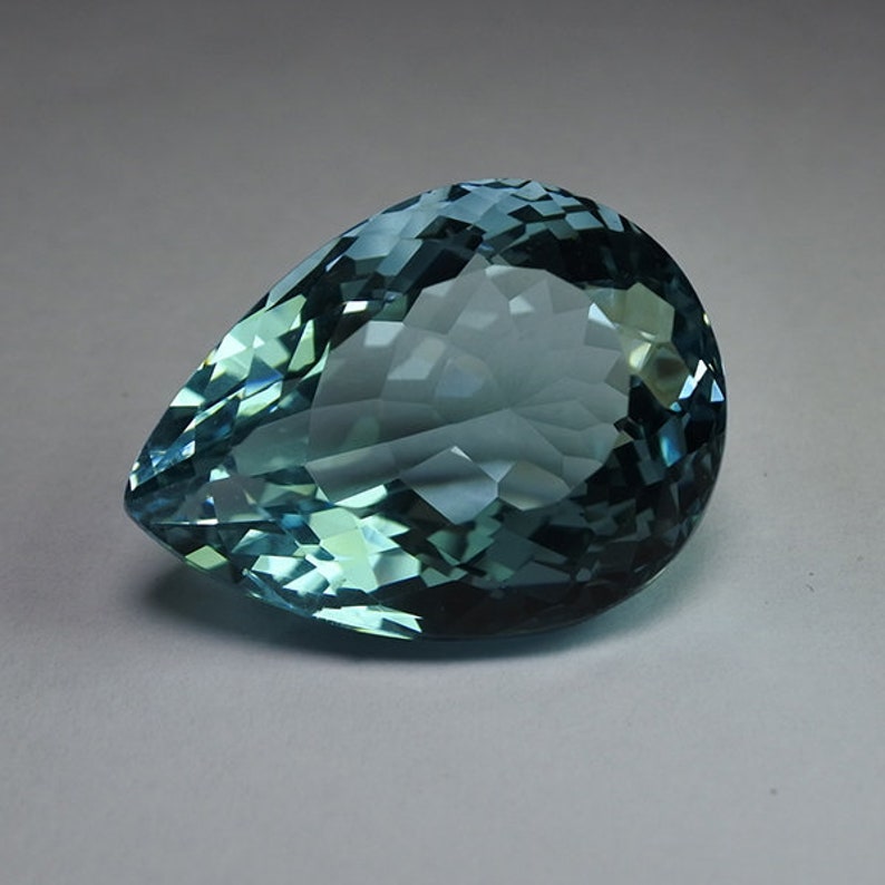 Big Size brliiant pear portuguese cut paraiba blue tourmaline Hand Cut