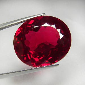 Jumbo Size Fine Cutting Oval Portuguese Cut Pigeon Blood Red Ruby Unheated