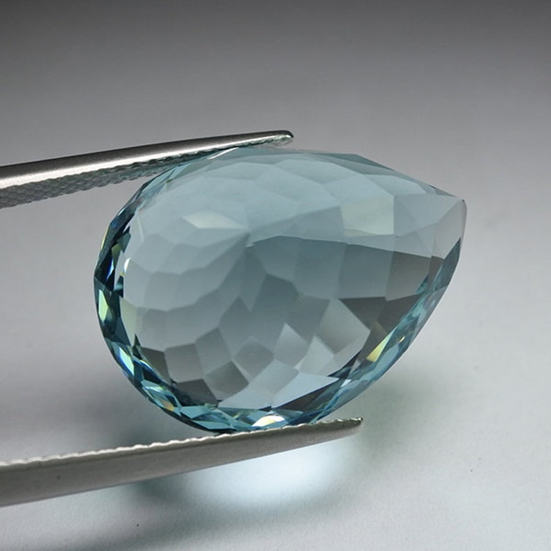 Big Size brliiant pear portuguese cut paraiba blue tourmaline Hand Cut