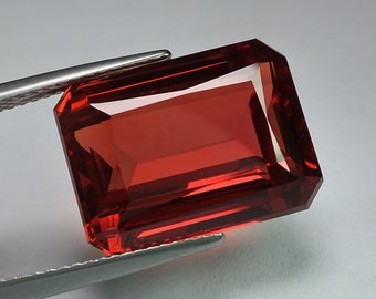 Big size octagon orange padparadscha sapphire loose gem