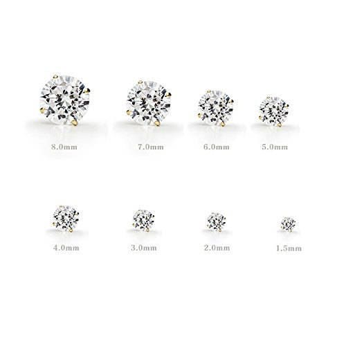 Buy AAAAA Rated Clear White Brilliant Cut Cubic Zirconia 1.00 1.50 2.00 ...