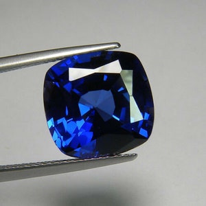 Nice Cushion Facet Cut Ceylon Blue Sapphire Synthetic Corundum handcut 5x5 7x7 8x8 9x9 10x10 mm.