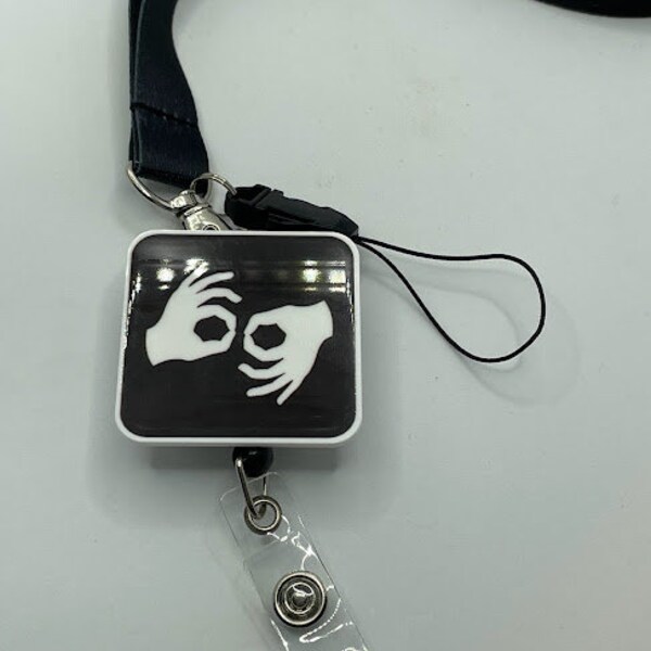 sign language, sign language gift, sign language interpreter, ASL gift, asl, interpreter lanyard, American sign language, ASL interpreter