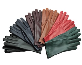 Beautiful unlined leather gloves, everyday leather gloves - soft and smooth nappa lamb leather - colors