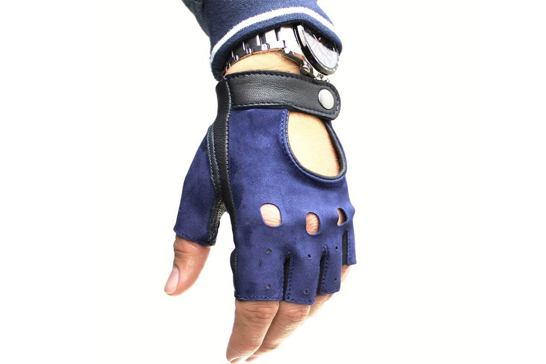 小物 N.HOOLYWOOD Fingerless Glove Navy N.HOOLYWOOD - FINGERLESS GLOVES （NAVY）｜フィンガーレスグローブ