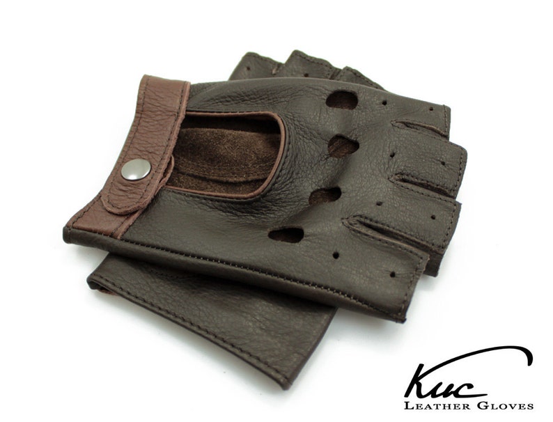 MEN/'S BROWN SOFT DEERSKIN LEATHER UNLINED DRIVING GLOVES MADE IN THE USA