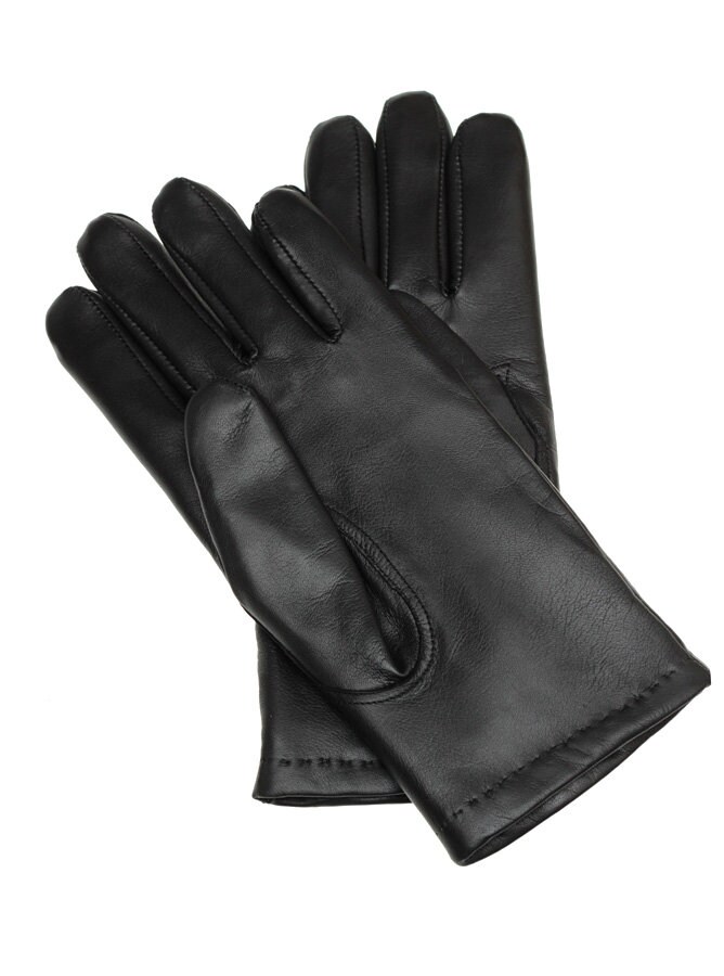 Super Warm Men's Leather Gloves With Rabbit Fur Lining Etsy