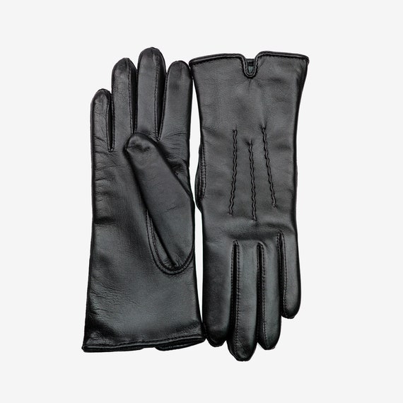 Classy Women's Black Leather Gloves - Fine Soft and Smooth