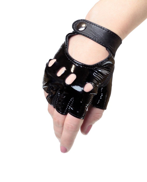 Fingerless Ladies Leather Gloves Driving Gloves Cycling 