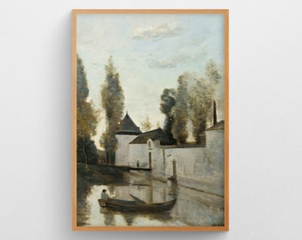 Vintage Kunstdruck | Französische Landschaft | Digitaler Download | A6 A5 A4 A3 Poster