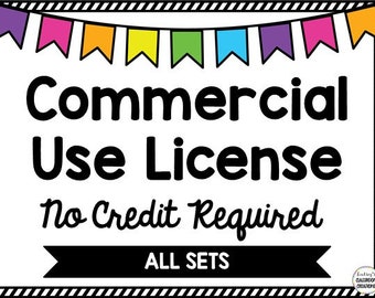 ALL SETS - Commercial Use License - No Credit Requred