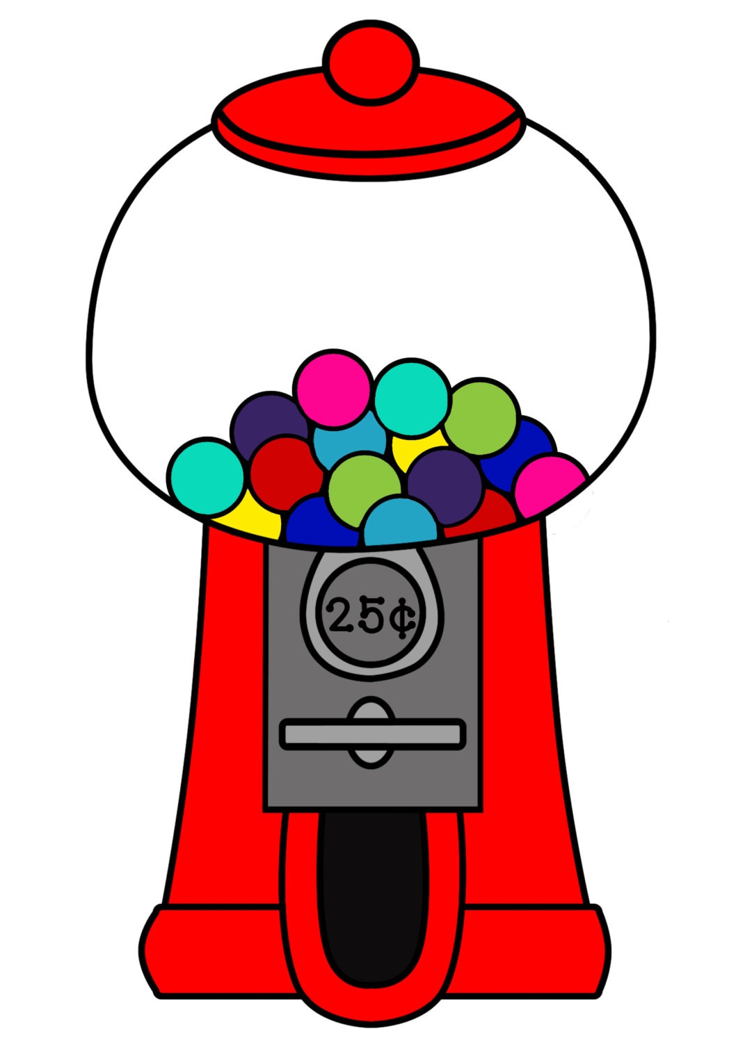 Gumball Machine and Gumball Clipart 18 Images Jpegs/pngs - Etsy Canada