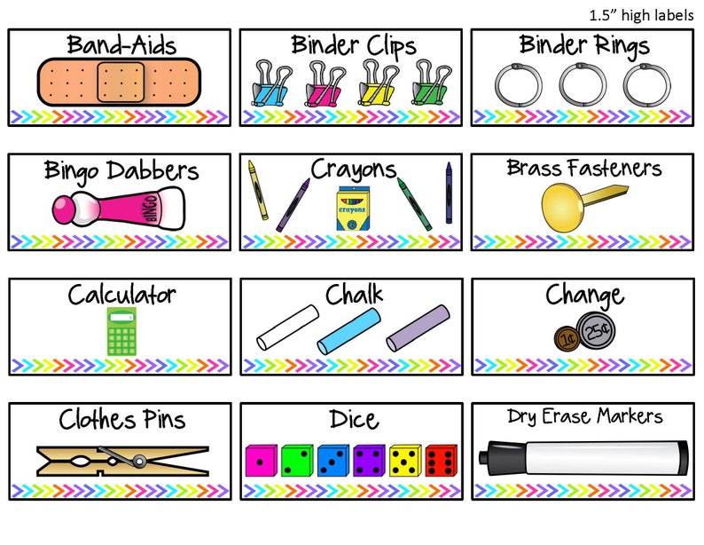 Teacher Toolbox Labels EDITABLE With Bright Neon Colors image 5