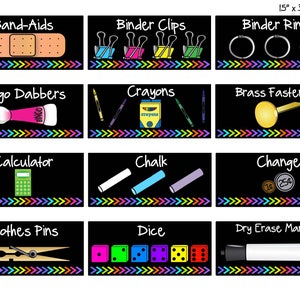 Teacher Toolbox Labels EDITABLE With Bright Neon Colors image 6