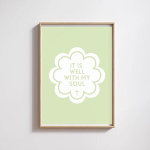 It Is Well With My Soul Printable Wall Art | Christian Digital Download | Scripture Quote | Minimalist Decor