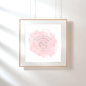 Ella pone su mente en las cosas de arriba - Arte mural cristiano imprimible / Descarga digital de versículos bíblicos / Decoración bíblica basada en la fe / Colosenses