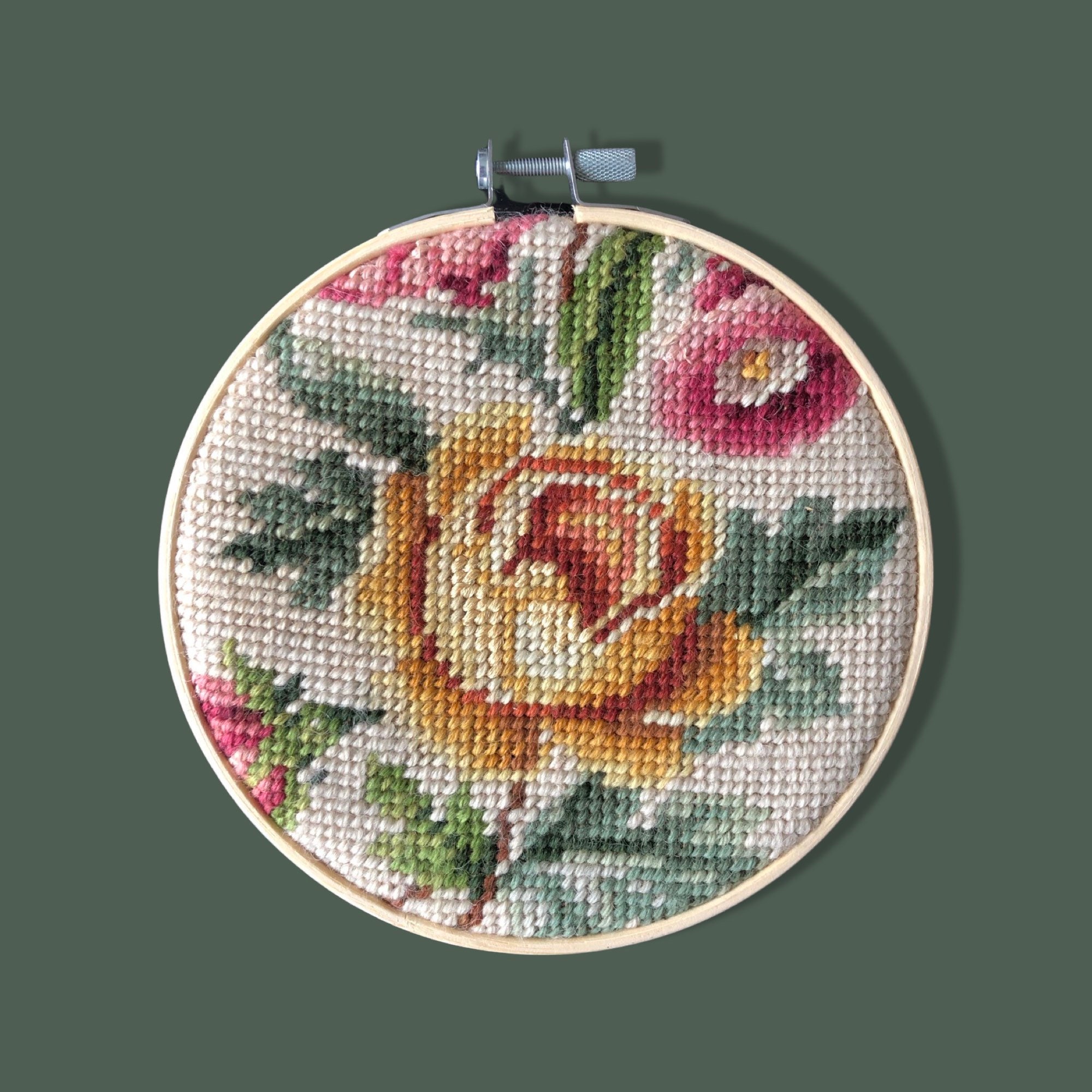 Cross Stitch Frame Scalloped/flower Embroidery Hoop Wood