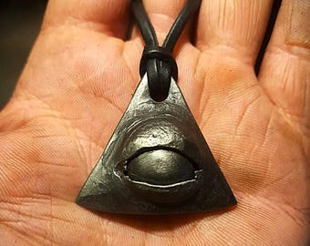 Hand forged All-Seeing Eye Pendant – Symbol of Awareness, Protection & Inner Vision