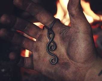 Hand forged Hair Lock of Aino Pendant – Symbol of Freedom & Feminine Power