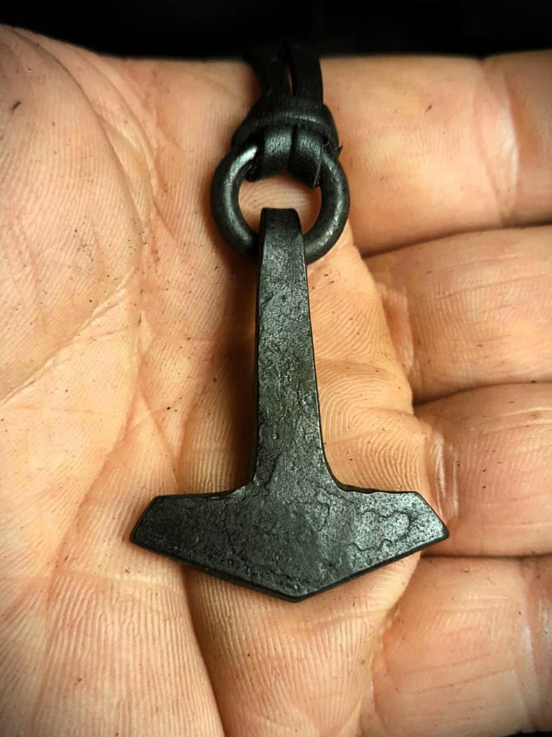 Hand forged Thor’s Hammer Pendant – Symbol of Protection, Strength & Divine Power image 1