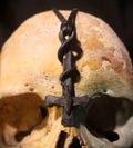 Hand forged Inverted Cross Pendant with Serpent | Symbol of Rebellion, Transformation & Forbidden Wisdom