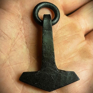 Hand forged Thor’s Hammer Pendant – Symbol of Protection, Strength & Divine Power image 2