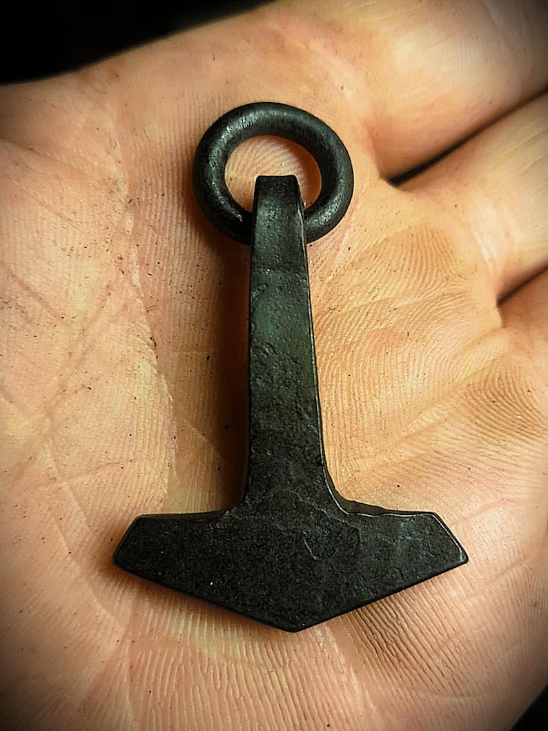 Hand forged Thor’s Hammer Pendant – Symbol of Protection, Strength & Divine Power image 2