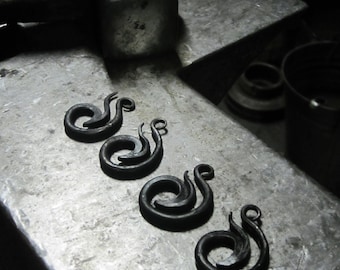 Hand Forged Niddhöggr Dragon Pendant: Norse Mythology Elk Leather Thread