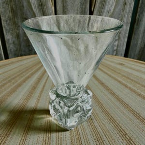 Set of 2 Vintage DiSaronno Melting Ice Cube Bottom Martini Glasses, Vintage Barware Cocktail Glasses image 2