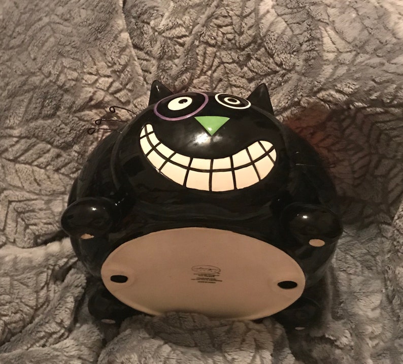 Large Halloween Black Cat Candy Bowl