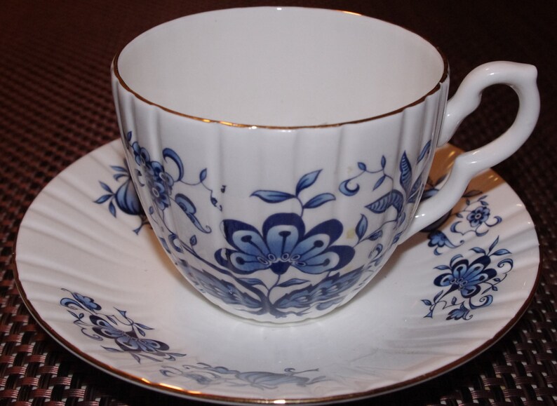 Vintage Royal Sutherland Fine Bone China Tea Cup and Saucer Etsy