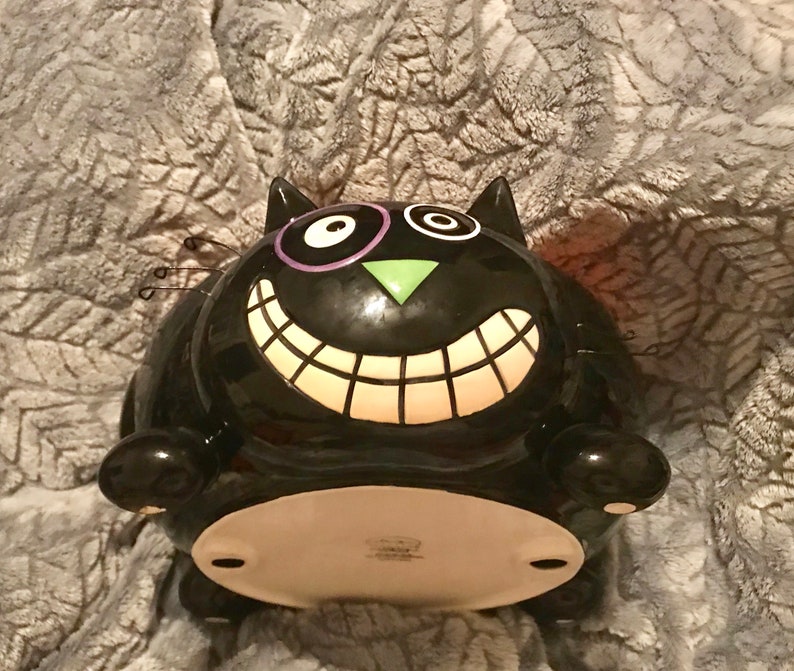 Large Halloween Black Cat Candy Bowl
