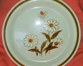 Old Brook Collection Handpainted Stoneware &quot;Trailwoods&quot;  Pattern Dinner Plate Made in Japan