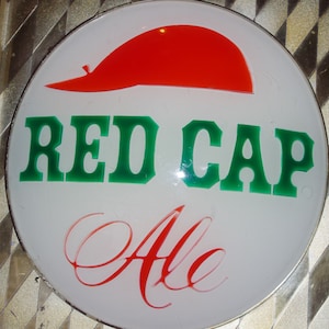 A 1950&#39;s Red Cap Sign Lamp