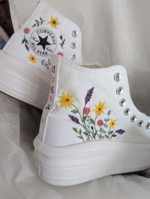 Bespoke embroidered wedding shoes - Custom Design just for you