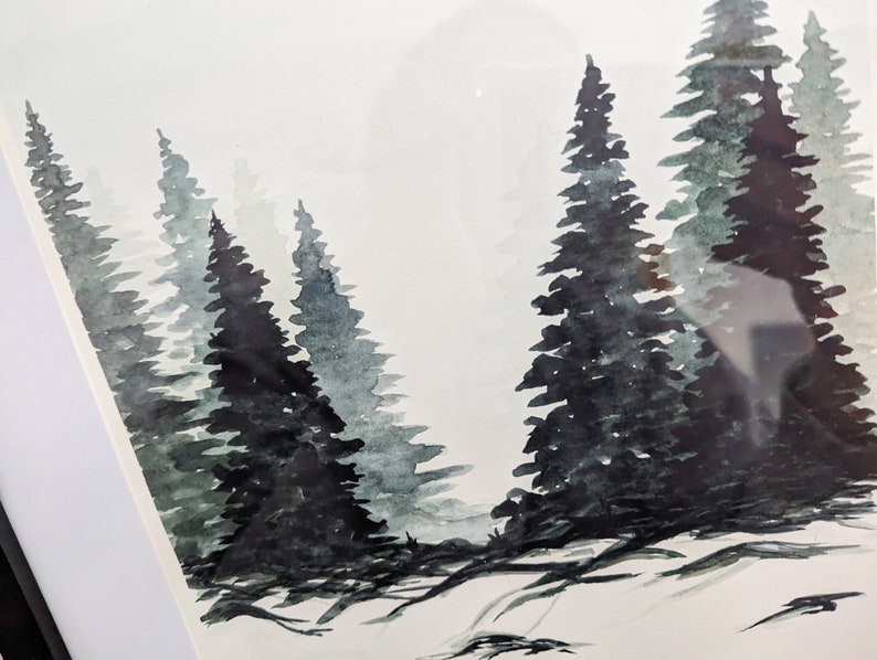 Into the forest watercolour painting image 4
