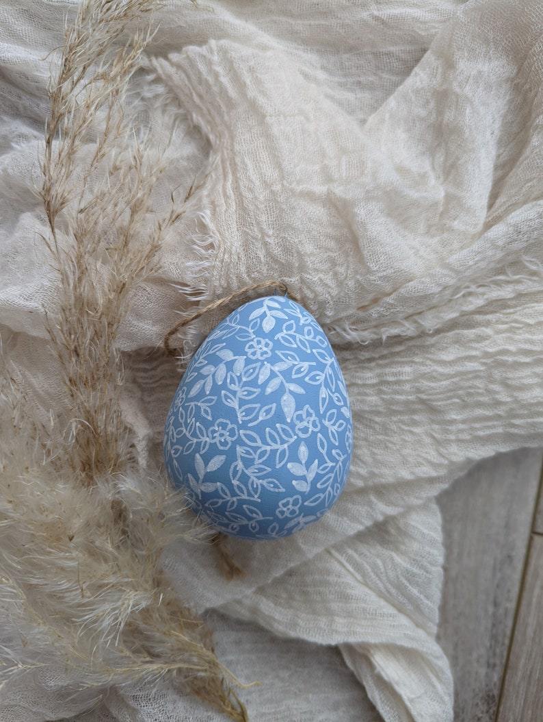 Ceramic Easter Egg Decoration hand painted Easter tree decor image 1