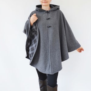 Lined wool cape coat outlet