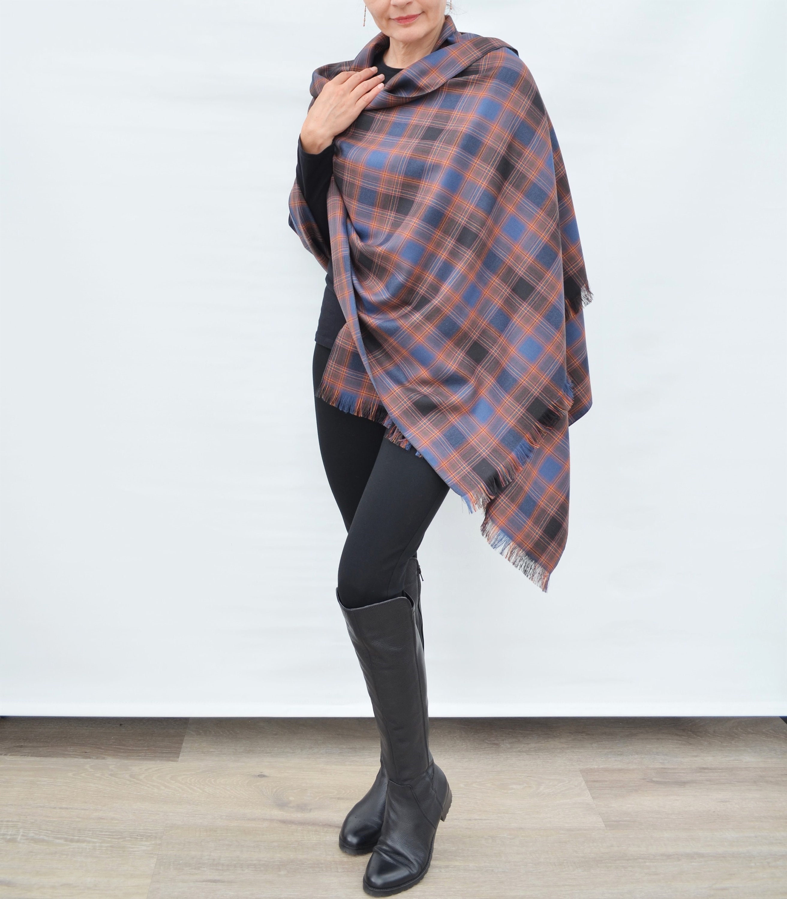 Tartan shawl wrap sale