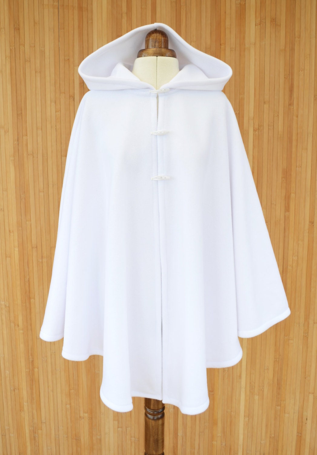 White Hooded Cape Coat Wedding Cape Cloak White Bridal Cloak Etsy