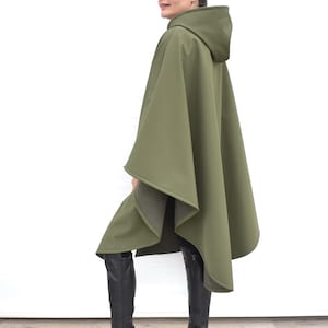 Waterproof Hooded Cape Coat: Windproof Rain Poncho, Handmade in Scotland