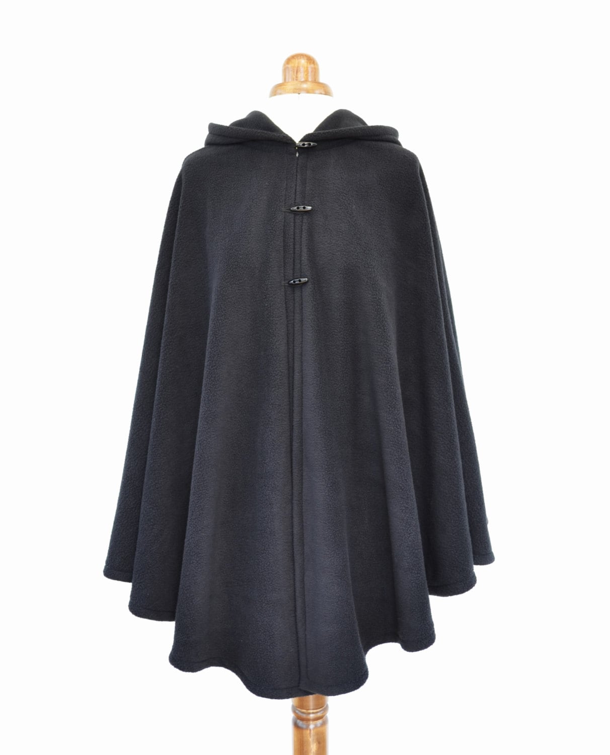 Womens' Black Handmade Cape Black Hooded Cloak Plus Size Etsy