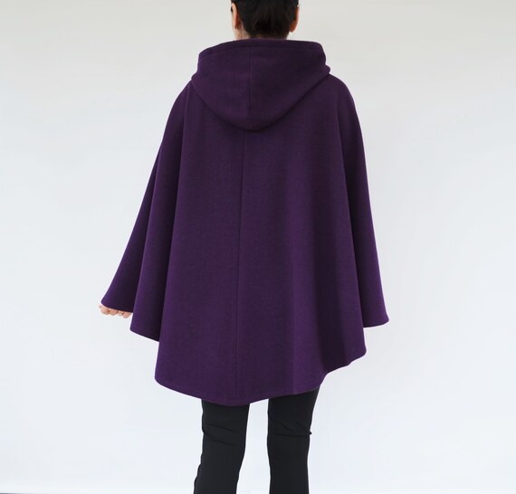 navy blue cape coat
