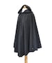 Womens' Black Handmade Cape, Black Hooded Cloak, Plus Size Cape Coat, Hooded Poncho 