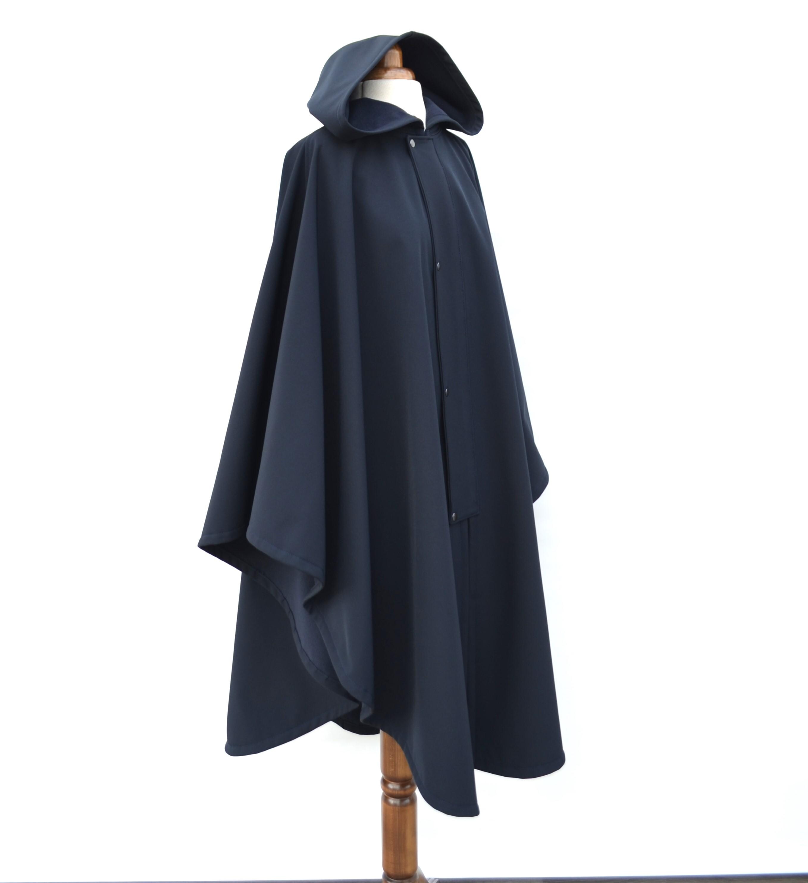 Waterproof and Windproof Rain Cape in Dark Navy - Etsy