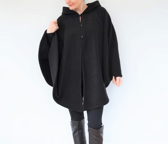  MINUSE Chubasquero largo para mujer, poncho de lluvia, Negro -  : Ropa, Zapatos y Joyería