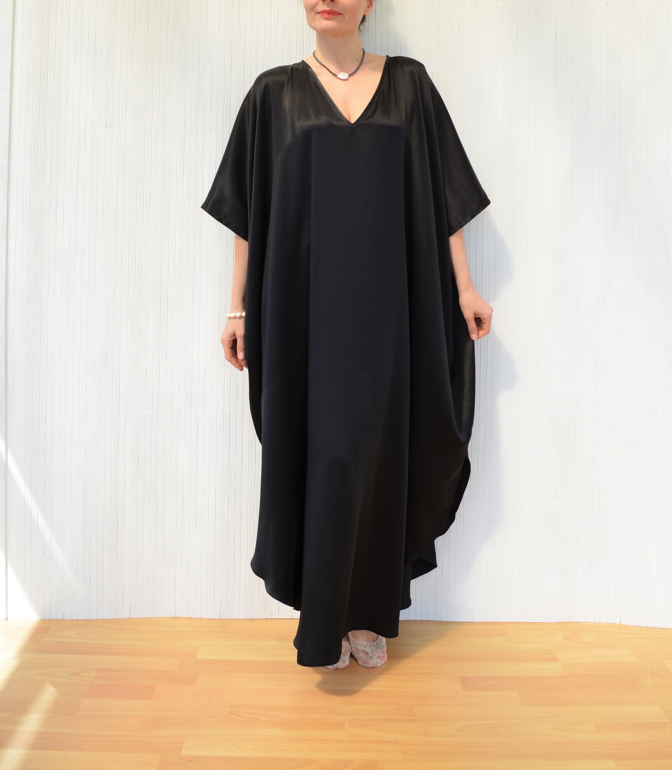 plus size silk kaftan